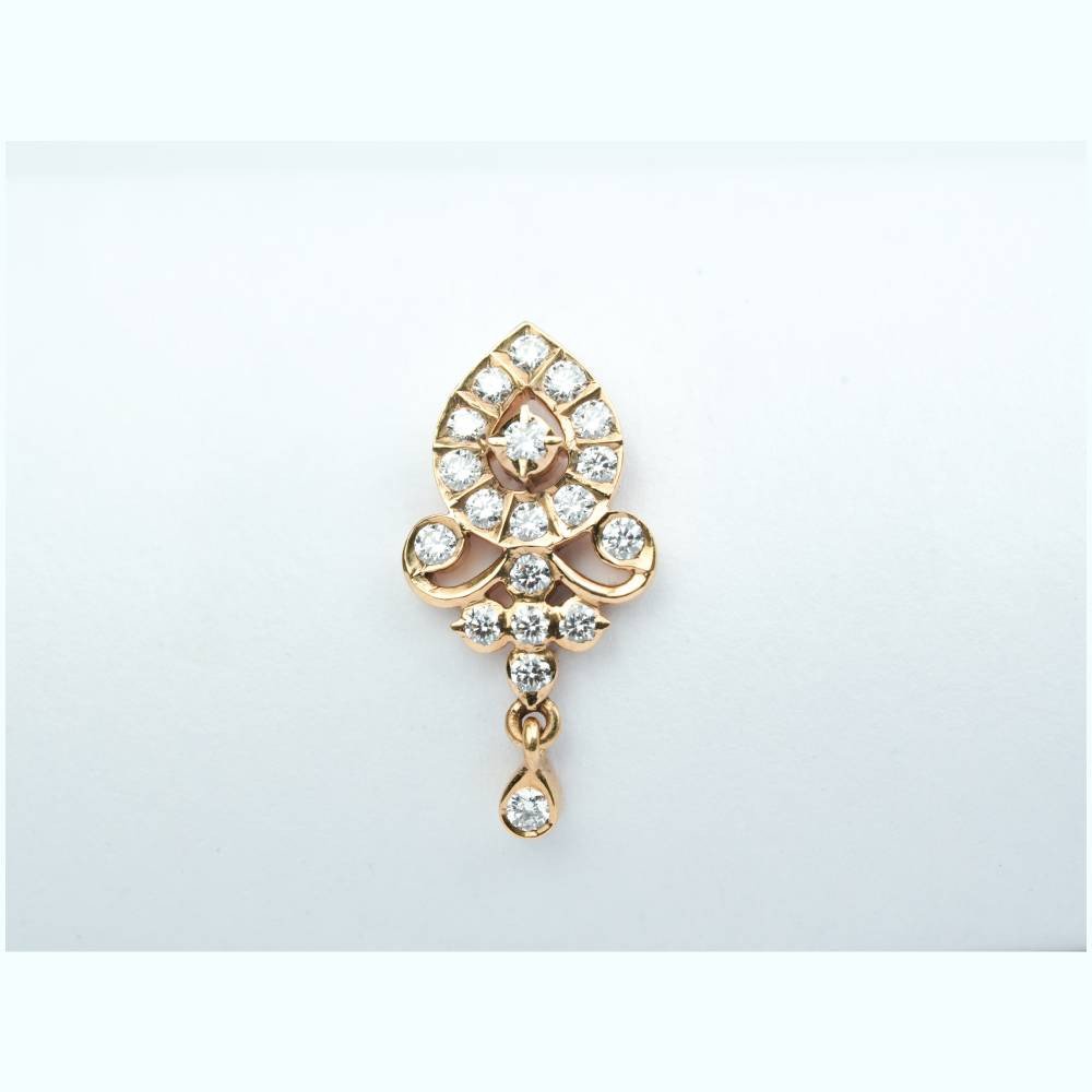Sparkling Pear Leaf Earrings