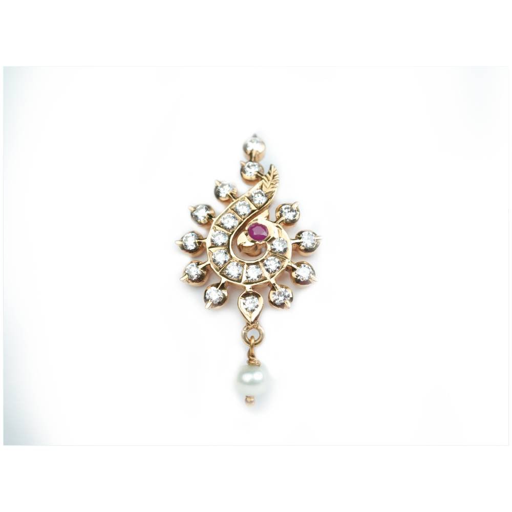 PearlAura Ruby Swirl Earrings