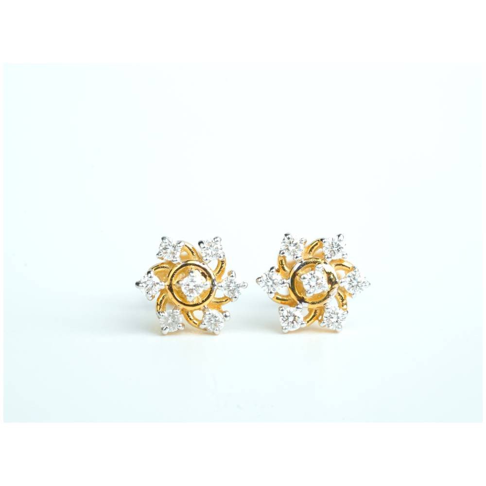 Golden Radiance Swirl Earrings
