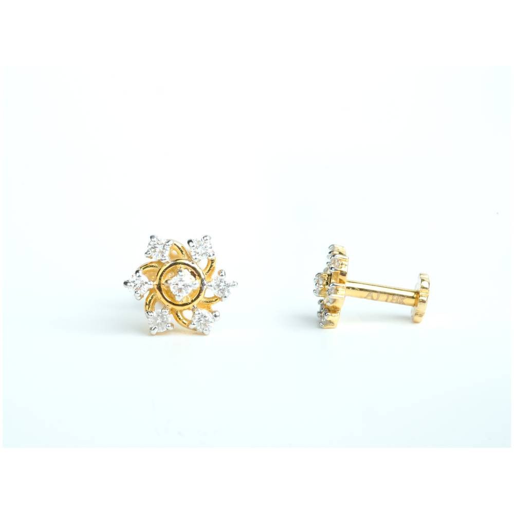 Golden Radiance Swirl Earrings