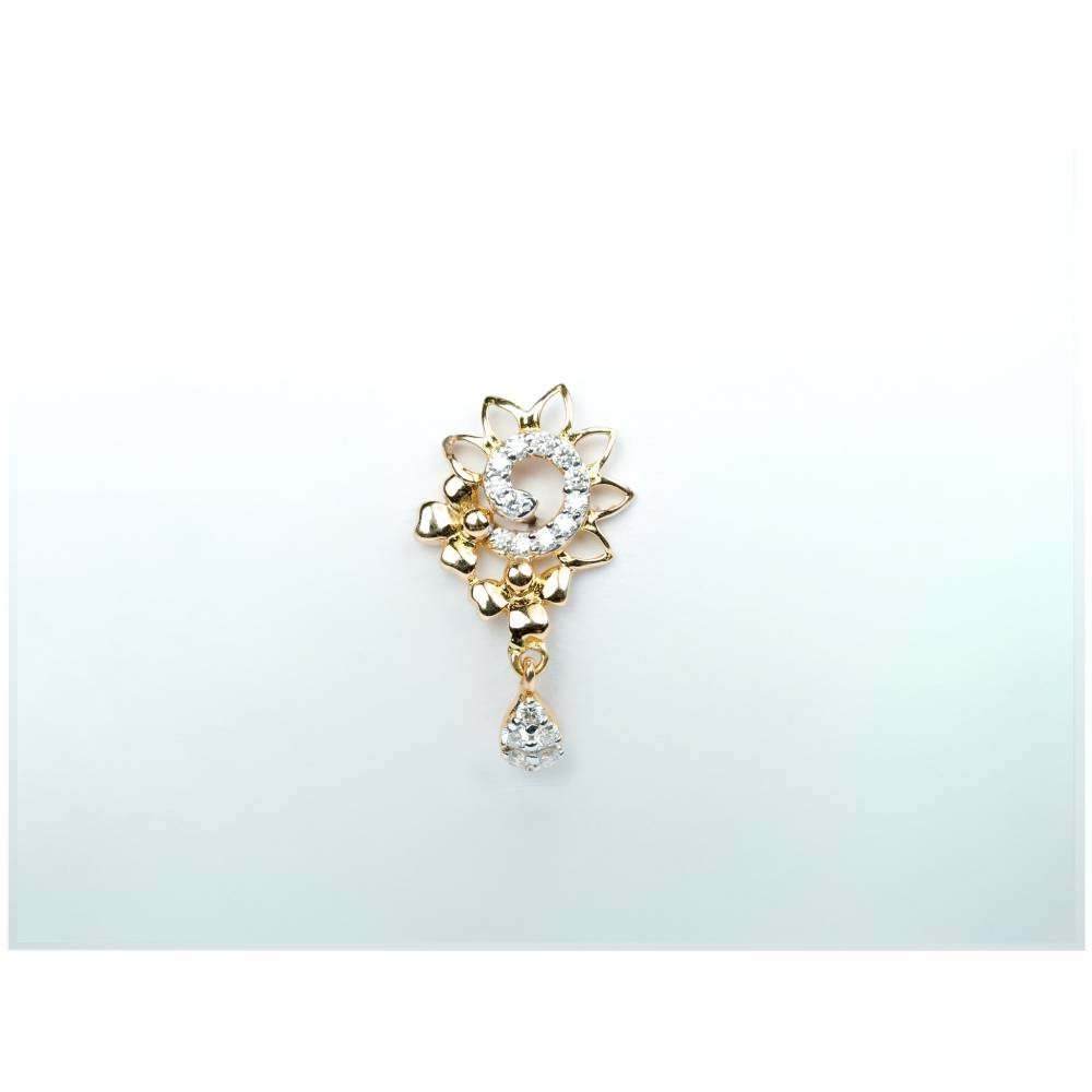 Floral Swirl Sparkle Drop Earrings