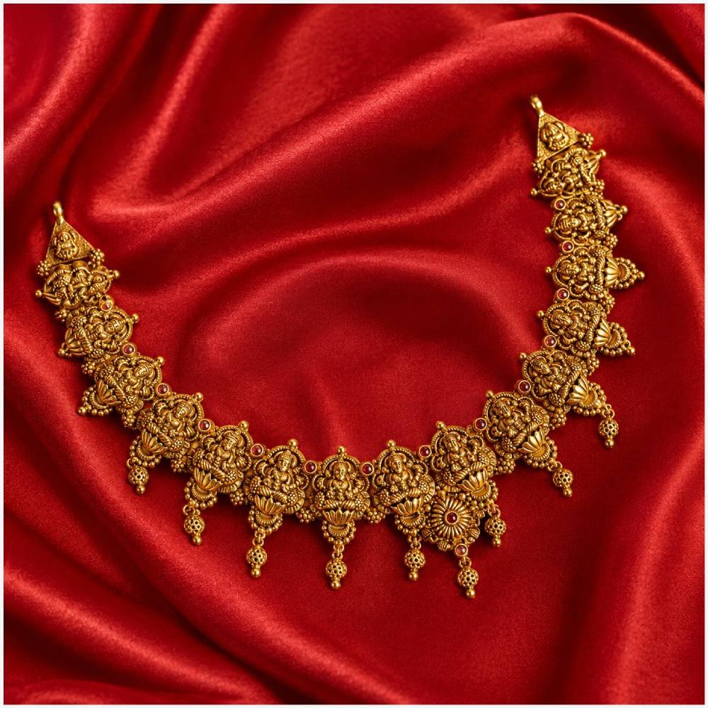 Antique Lakshmi Temple Choker Necklace